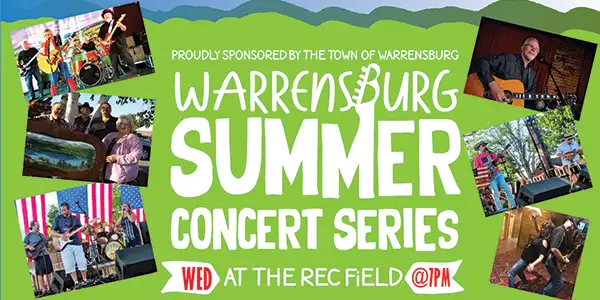 LISTEN TO FREE LIVE MUSIC AT THE WARRENSBURG REC FIELD ALL SUMMER LONG!